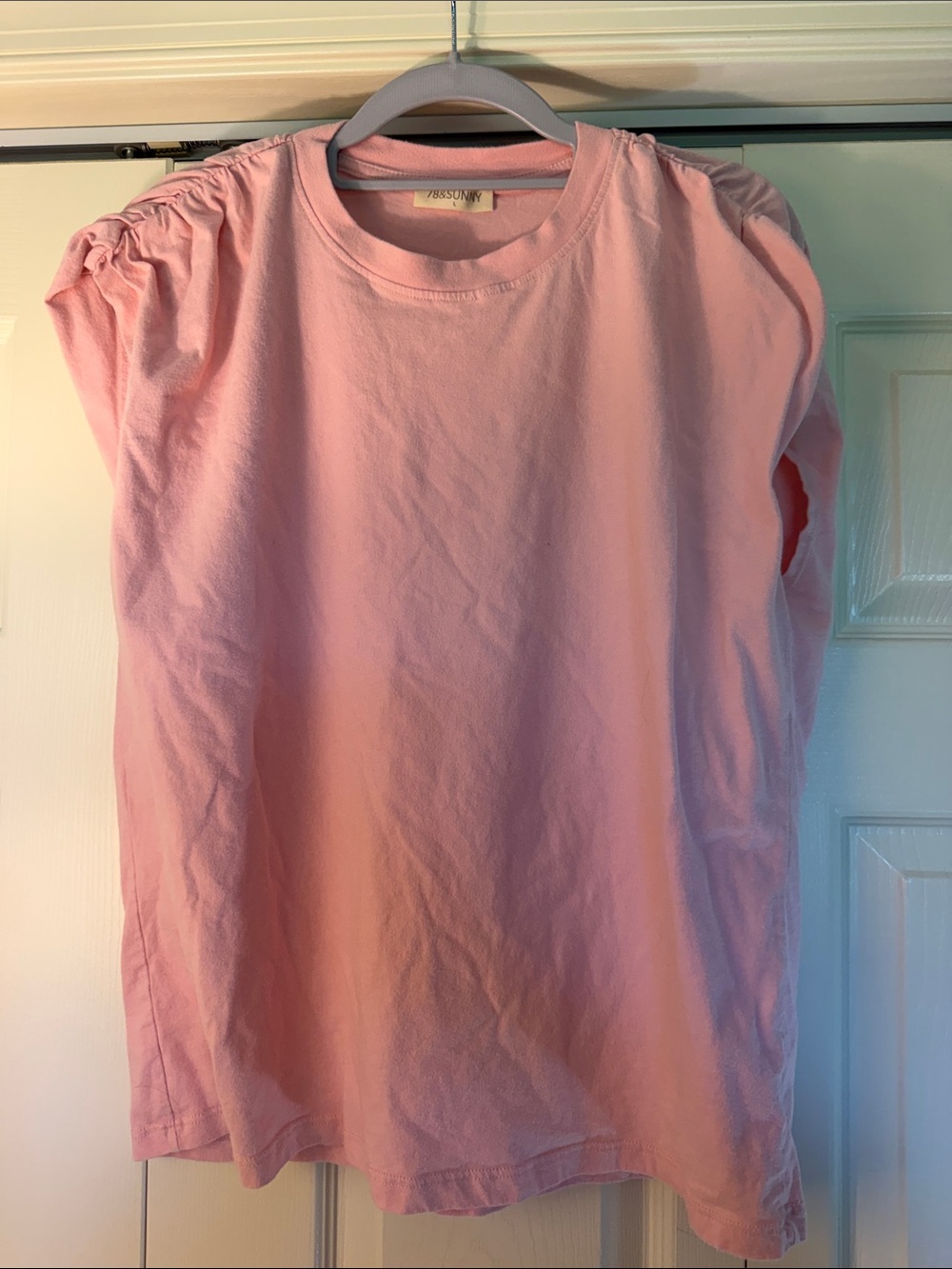 Women’s Pink Puff-Sleeve Tank Top